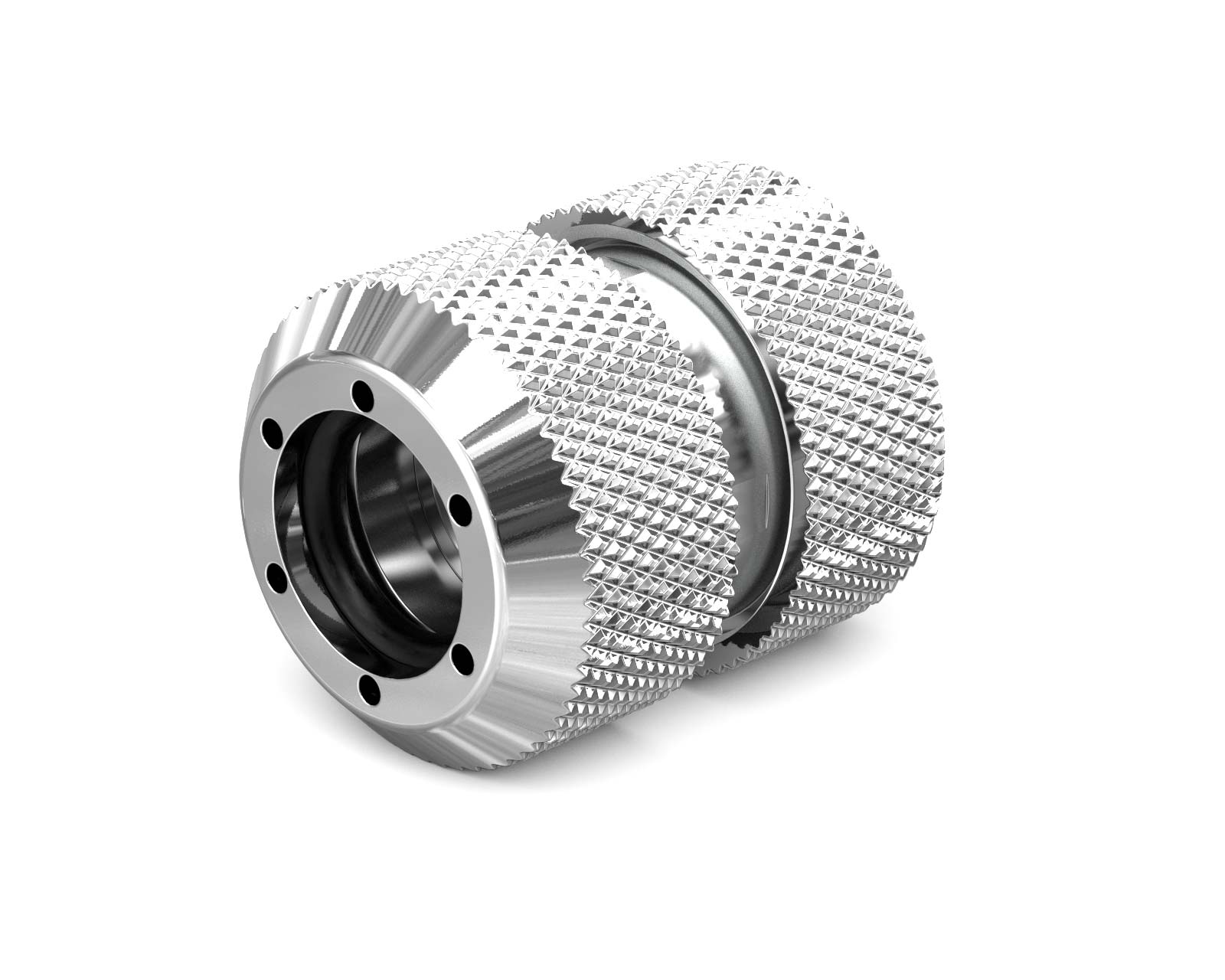 PrimoChill 1/2in. Rigid RevolverSX Series Coupler Fitting - PrimoChill - KEEPING IT COOL Silver Nickel