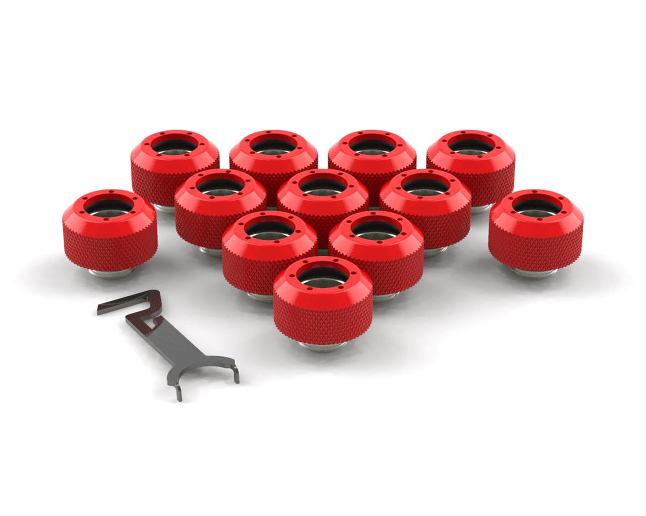 PrimoChill 1/2in. Rigid RevolverSX Series Fitting - 12 pack - PrimoChill - KEEPING IT COOL Comp Red