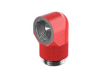 PrimoChill Male to Female G 1/4in. 90 Degree SX Rotary Elbow Fitting - PrimoChill - KEEPING IT COOL Razor Red