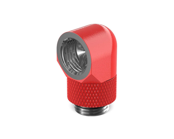 PrimoChill Male to Female G 1/4in. 90 Degree SX Rotary Elbow Fitting - PrimoChill - KEEPING IT COOL Razor Red
