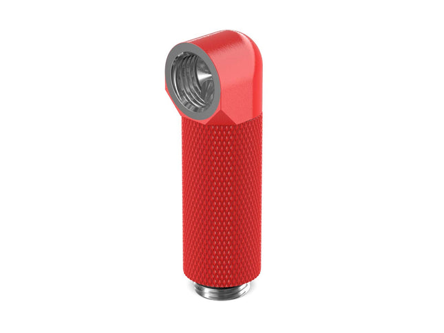 PrimoChill Male to Female G 1/4in. 90 Degree SX Rotary 40mm Extension Elbow Fitting - PrimoChill - KEEPING IT COOL Razor Red