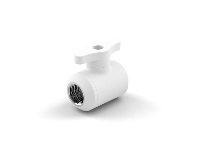 BSTOCK: PrimoChill Female to Female G 1/4 Drain Valve - Sky White - PrimoChill - KEEPING IT COOL