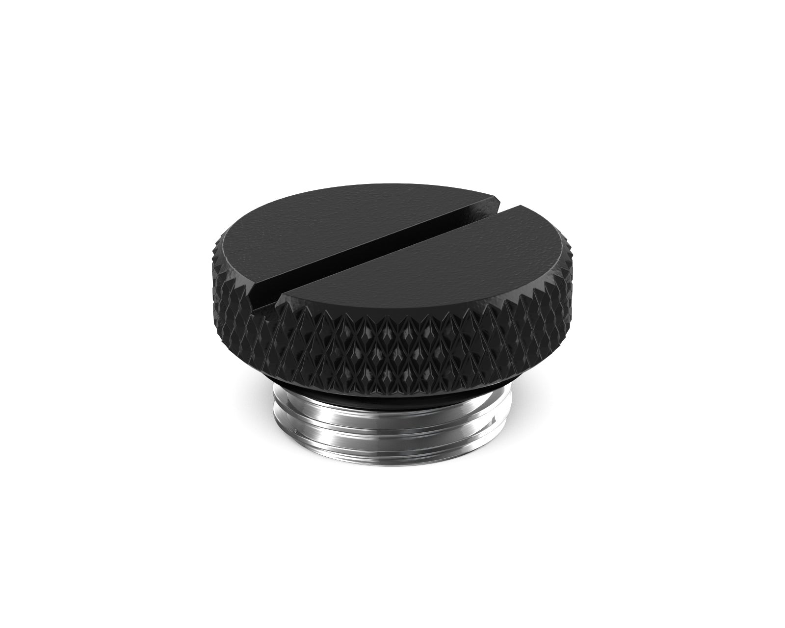 PrimoChill G 1/4in. SX Knurled Slotted Stop Fitting - PrimoChill - KEEPING IT COOL Satin Black