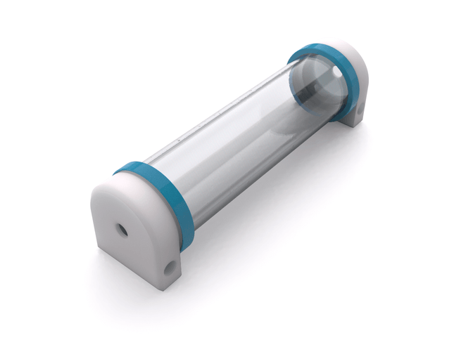 PrimoChill CTR Hard Mount Phase II Reservoir - White POM – 240mm - PrimoChill - KEEPING IT COOL Sky Blue