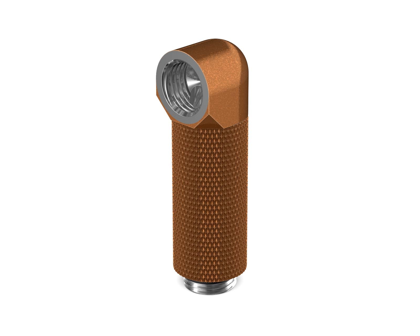 PrimoChill Male to Female G 1/4in. 90 Degree SX Rotary 40mm Extension Elbow Fitting - PrimoChill - KEEPING IT COOL Copper