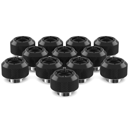 PrimoChill 1/2in. Rigid RevolverSX Series Fitting - 12 pack - PrimoChill - KEEPING IT COOL Satin Black