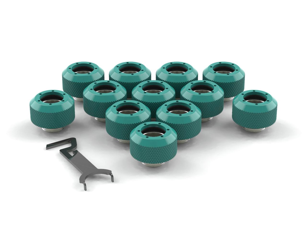 PrimoChill 1/2in. Rigid RevolverSX Series Fitting - 12 pack - PrimoChill - KEEPING IT COOL Teal