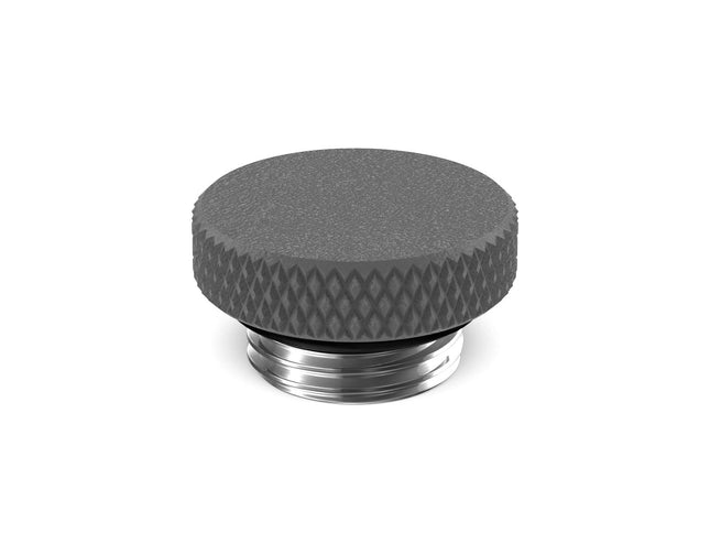 PrimoChill G 1/4in. SX Knurled Stop Fitting (No slot) - PrimoChill - KEEPING IT COOL TX Matte Gun Metal