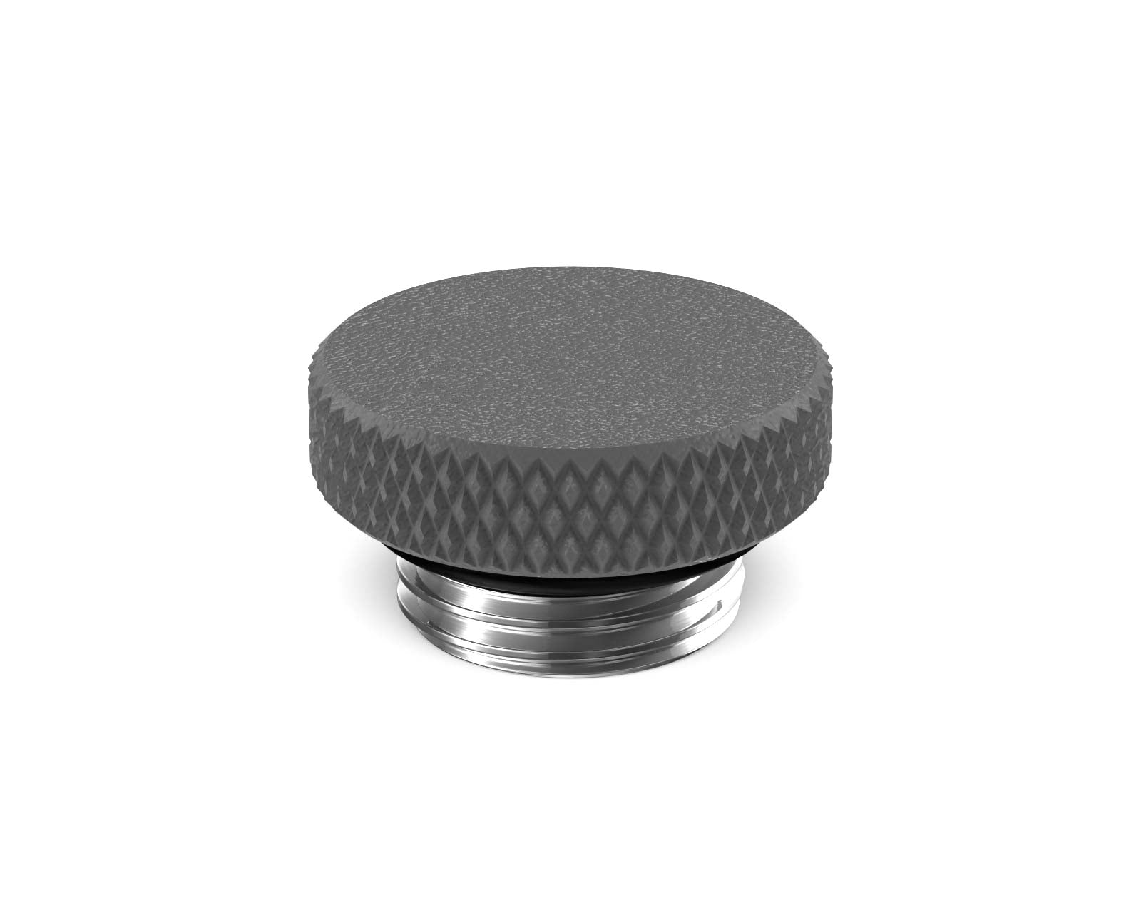 PrimoChill G 1/4in. SX Knurled Stop Fitting (No slot) - PrimoChill - KEEPING IT COOL TX Matte Gun Metal