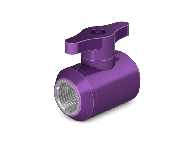 PrimoChill Female to Female G 1/4 Drain Ball Valve - PrimoChill - KEEPING IT COOL Candy Purple