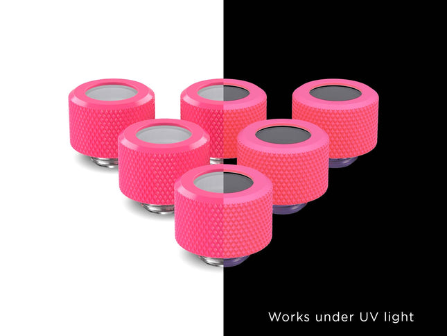 PrimoChill 14mm OD Rigid SX Fitting - 6 Pack - PrimoChill - KEEPING IT COOL UV Pink
