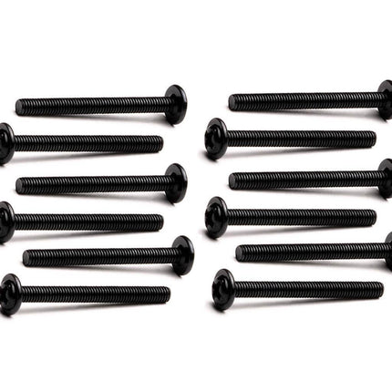 PrimoChill Washer Head Radiator Screws - M4 x 30mm - Black - PrimoChill - KEEPING IT COOL 12 Pack