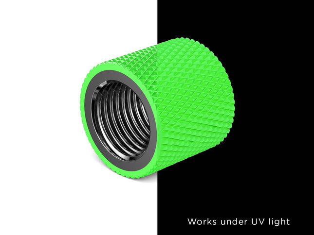 PrimoChill Dual Female G 1/4in. Straight SX Extension Coupler - PrimoChill - KEEPING IT COOL UV Green