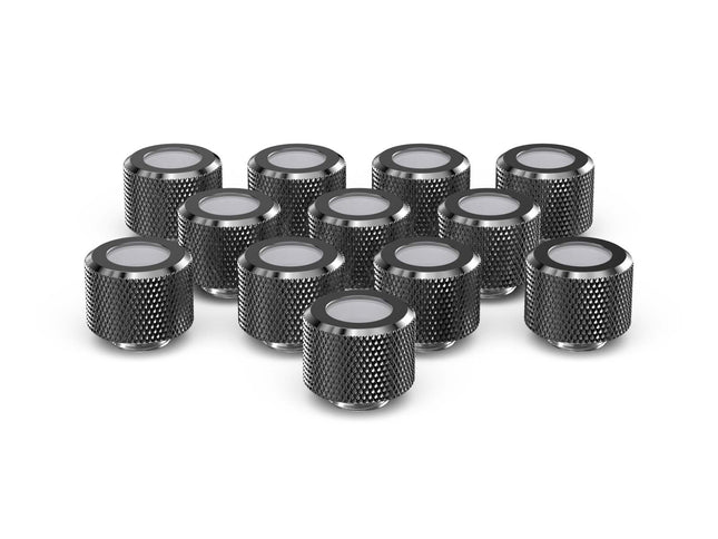 PrimoChill 12mm OD Rigid SX Fitting - 12 Pack - PrimoChill - KEEPING IT COOL Dark Nickel