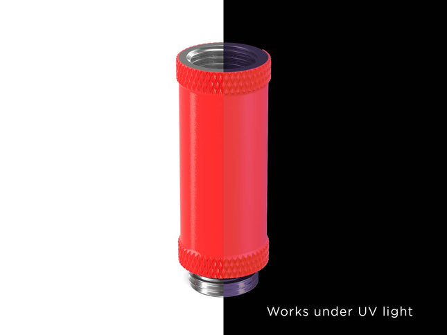 PrimoChill Male to Female G 1/4in. 40mm SX Extension Coupler - PrimoChill - KEEPING IT COOL UV Red