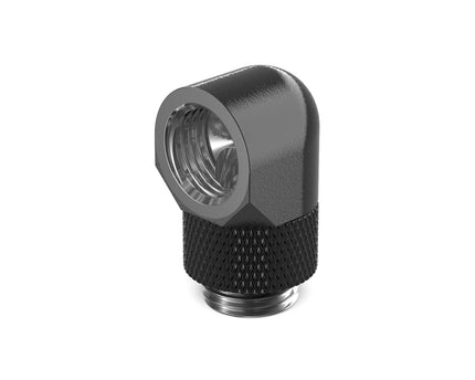 PrimoChill Male to Female G 1/4in. 90 Degree SX Rotary Elbow Fitting - PrimoChill - KEEPING IT COOL Satin Black