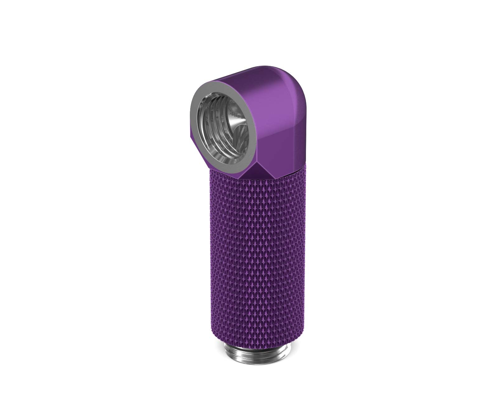 PrimoChill Male to Female G 1/4in. 90 Degree SX Rotary 35mm Extension Elbow Fitting - PrimoChill - KEEPING IT COOL Candy Purple