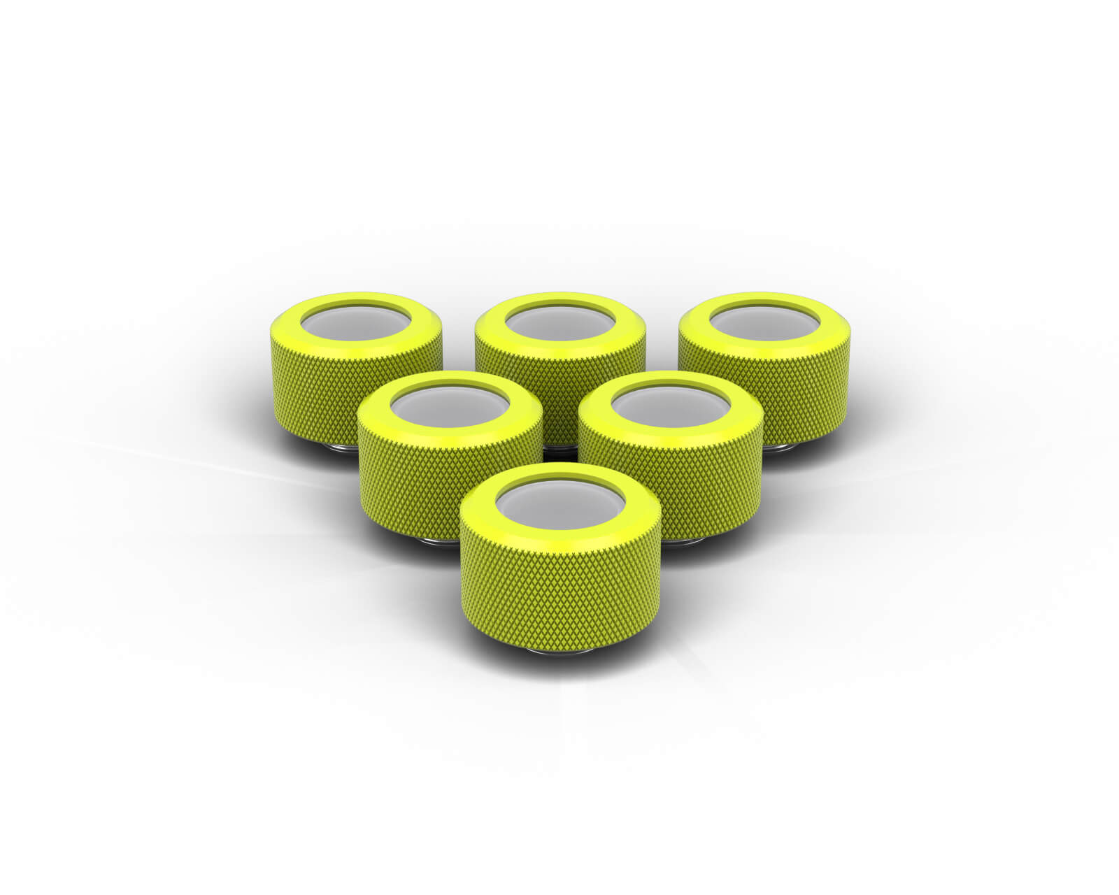 PrimoChill 16mm OD Rigid SX Fitting - 6 Pack - PrimoChill - KEEPING IT COOL Lime Yellow