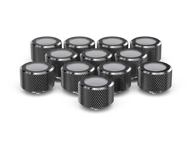 PrimoChill 16mm OD Rigid SX Fitting - 12 Pack - PrimoChill - KEEPING IT COOL Dark Nickel