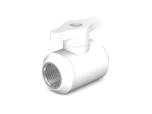 PrimoChill Female to Female G 1/4 Drain Ball Valve - PrimoChill - KEEPING IT COOL Sky White