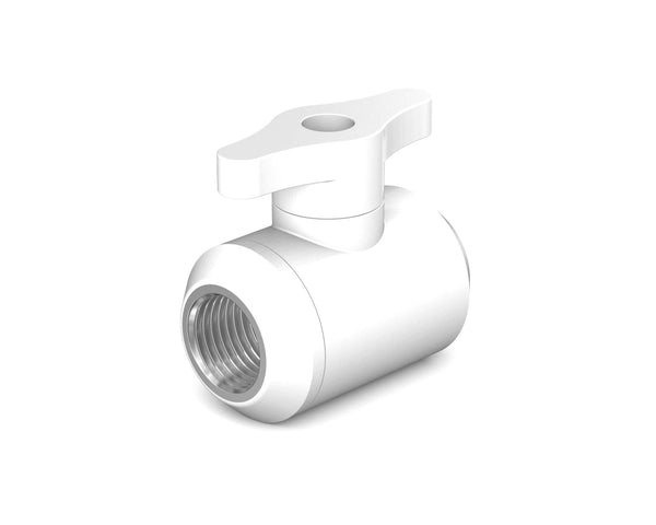 PrimoChill Female to Female G 1/4 Drain Ball Valve - PrimoChill - KEEPING IT COOL Sky White