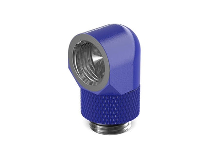 PrimoChill Male to Female G 1/4in. 90 Degree SX Rotary Elbow Fitting - PrimoChill - KEEPING IT COOL True Blue