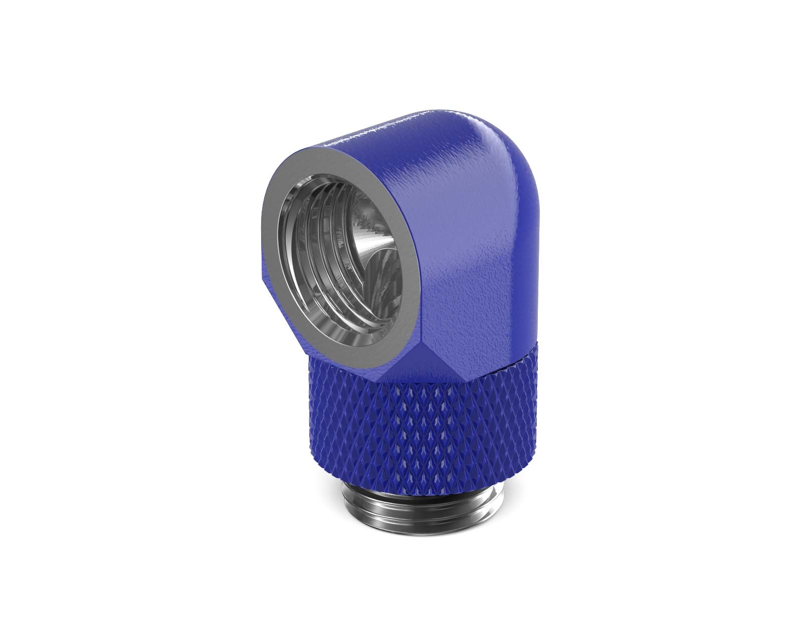 BSTOCK:PrimoChill Male to Female G 1/4in. 90 Degree SX Rotary Elbow Fitting - True Blue - PrimoChill - KEEPING IT COOL