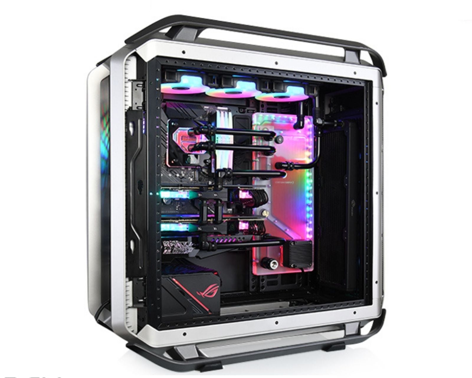 Bykski Distro Plate For Cooler Master C700P/700M Frosted PMMA w/ 5v Addressable RGB(RBW) (RGV-CM-700P-P-F-K)