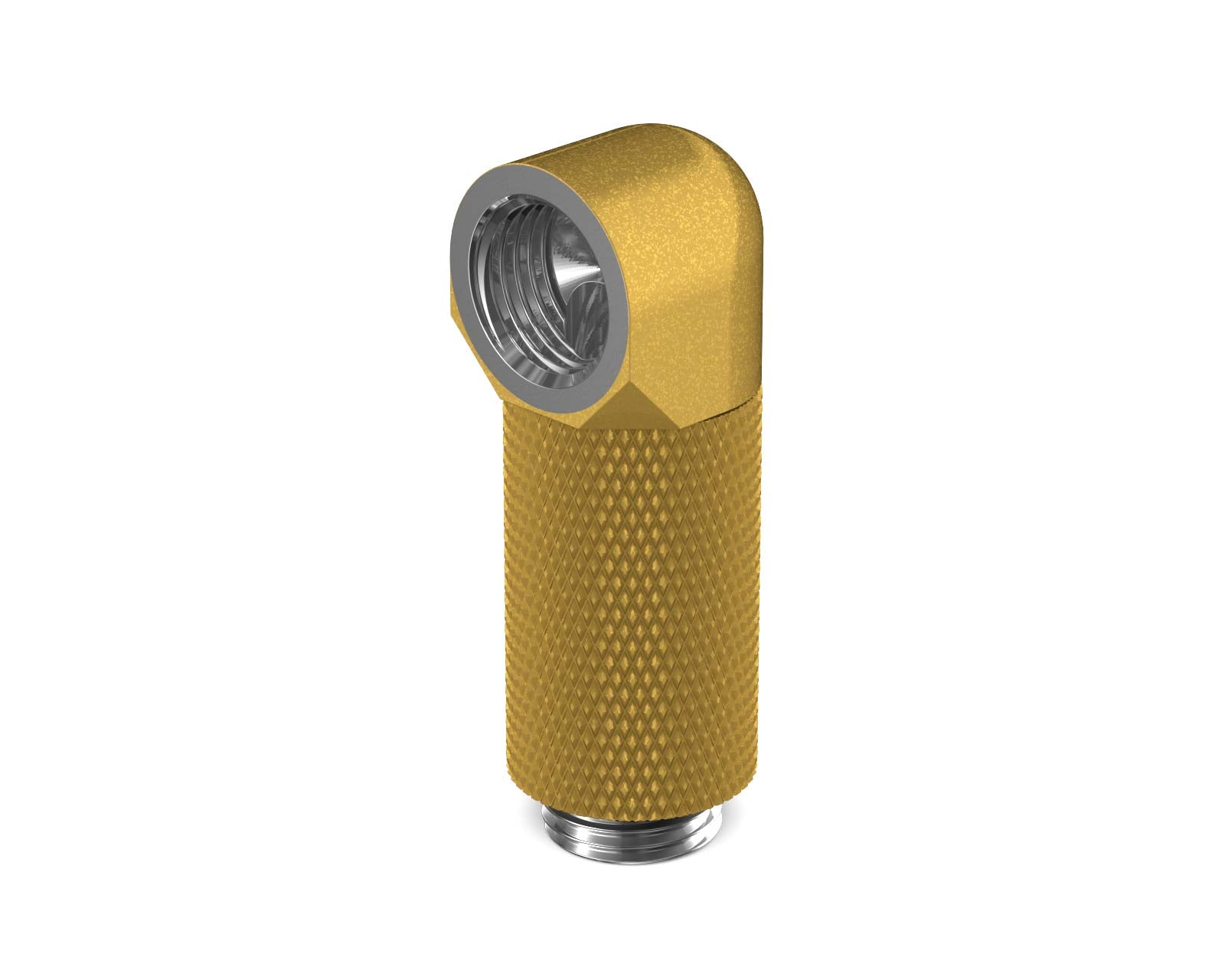 PrimoChill Male to Female G 1/4in. 90 Degree SX Rotary 30mm Extension Elbow Fitting - PrimoChill - KEEPING IT COOL Gold