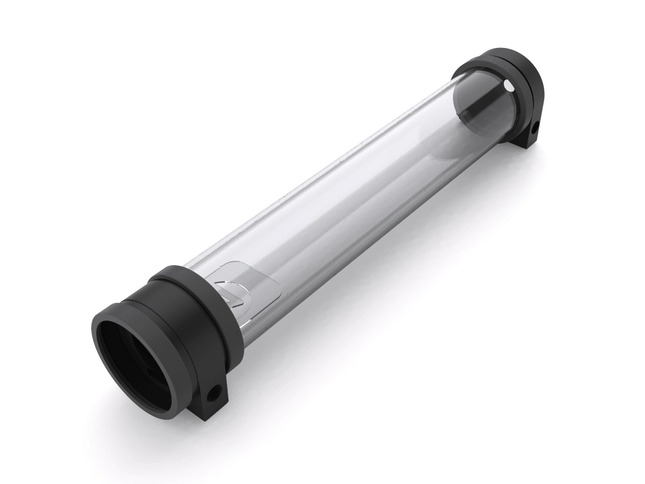 PrimoChill CTR Hard Mount Phase II High Flow D5 Enabled Reservoir - Black POM - 360mm - PrimoChill - KEEPING IT COOL TX Matte Gun Metal