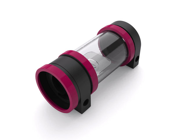 PrimoChill CTR Hard Mount Phase II High Flow D5 Enabled Reservoir - Black POM - 120mm - PrimoChill - KEEPING IT COOL Magenta