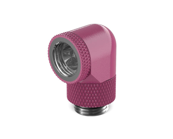 PrimoChill Male to Female G 1/4in. 90 Degree SX Dual Rotary Elbow Fitting - PrimoChill - KEEPING IT COOL Magenta