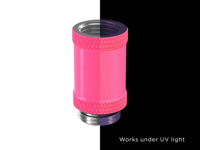 PrimoChill Male to Female G 1/4in. 25mm SX Extension Coupler - PrimoChill - KEEPING IT COOL UV Pink