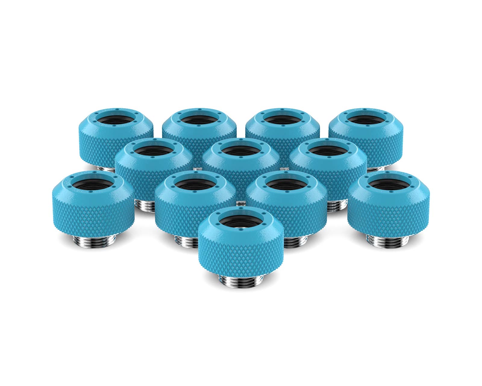 PrimoChill 1/2in. Rigid RevolverSX Series Fitting - 12 pack - PrimoChill - KEEPING IT COOL Sky Blue