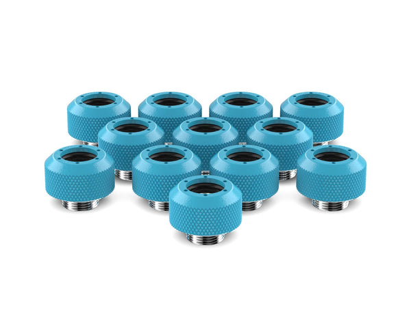 PrimoChill 1/2in. Rigid RevolverSX Series Fitting - 12 pack - PrimoChill - KEEPING IT COOL Sky Blue