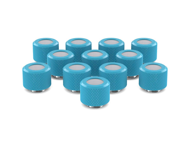 PrimoChill 12mm OD Rigid SX Fitting - 12 Pack - PrimoChill - KEEPING IT COOL Sky Blue