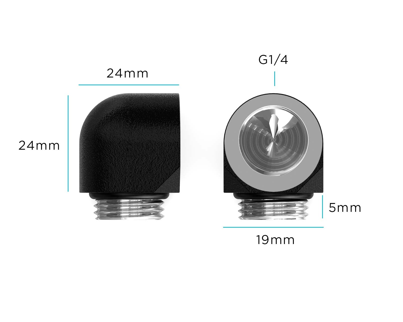 PrimoChill Male to Female G 1/4in. 90 Degree SX Elbow Fitting - PrimoChill - KEEPING IT COOL