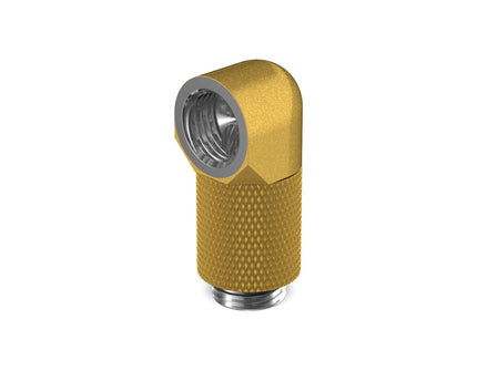 PrimoChill Male to Female G 1/4in. 90 Degree SX Rotary 20mm Extension Elbow Fitting - PrimoChill - KEEPING IT COOL Gold