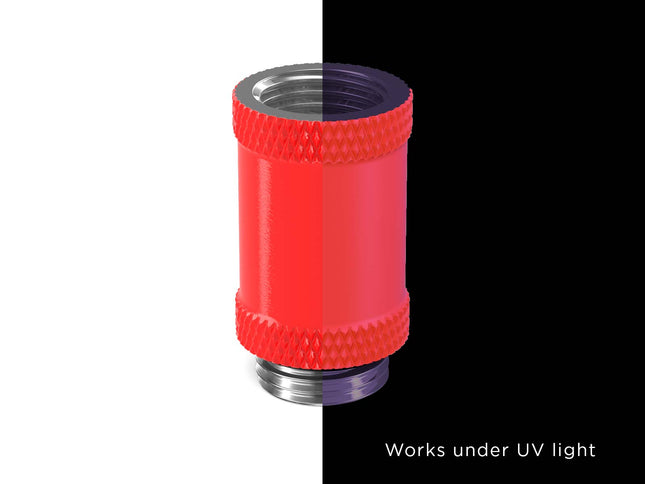 PrimoChill Male to Female G 1/4in. 25mm SX Extension Coupler - PrimoChill - KEEPING IT COOL UV Red