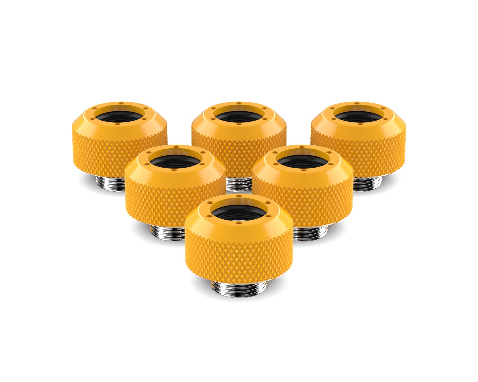PrimoChill 1/2in. Rigid RevolverSX Series Fitting - 6 pack - PrimoChill - KEEPING IT COOL Yellow