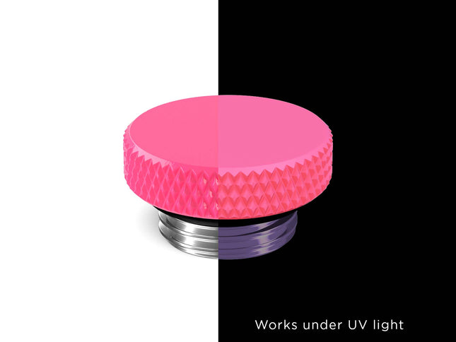 PrimoChill G 1/4in. SX Knurled Stop Fitting (No slot) - PrimoChill - KEEPING IT COOL UV Pink