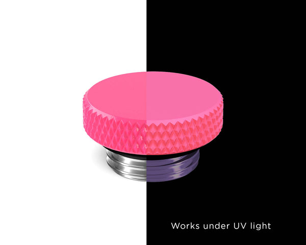 PrimoChill G 1/4in. SX Knurled Stop Fitting (No slot) - PrimoChill - KEEPING IT COOL UV Pink