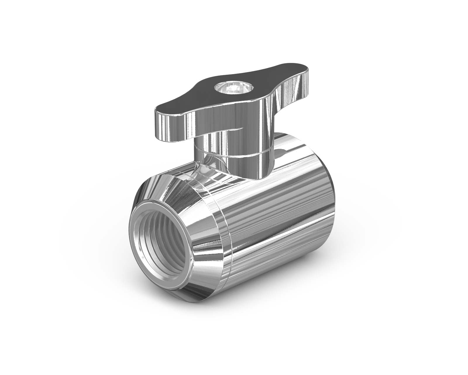 PrimoChill Female to Female G 1/4 Drain Ball Valve - PrimoChill - KEEPING IT COOL Nickel Silver
