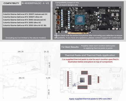 Bykski Full Coverage GPU Water Block and Backplate for Colorful iGame RTX 3060/3060Ti (N-IG3060TIULOC-X-V2)