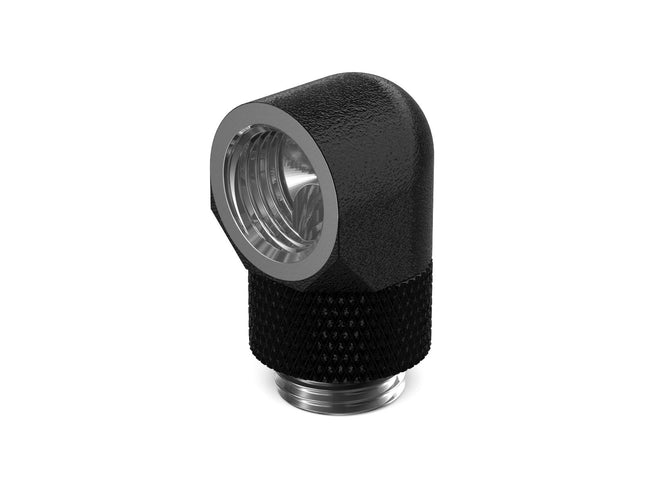 PrimoChill Male to Female G 1/4in. 90 Degree SX Rotary Elbow Fitting - PrimoChill - KEEPING IT COOL TX Matte Black
