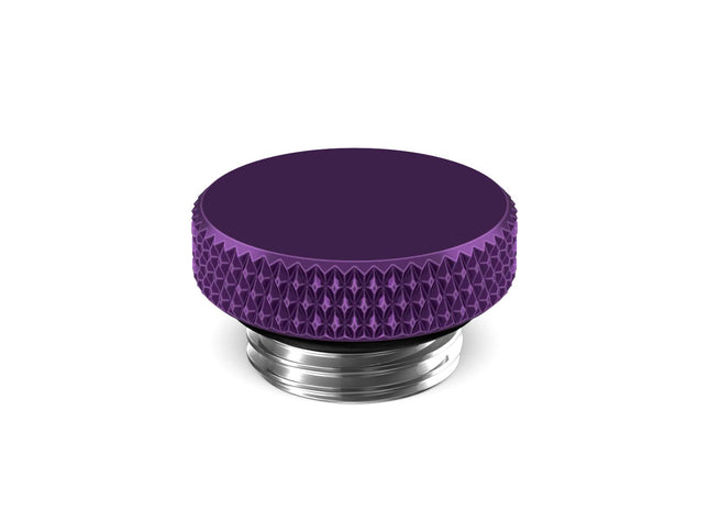BSTOCK:PrimoChill G 1/4in. SX Knurled Nickel Stop Fitting (No slot) - Candy Purple - PrimoChill - KEEPING IT COOL