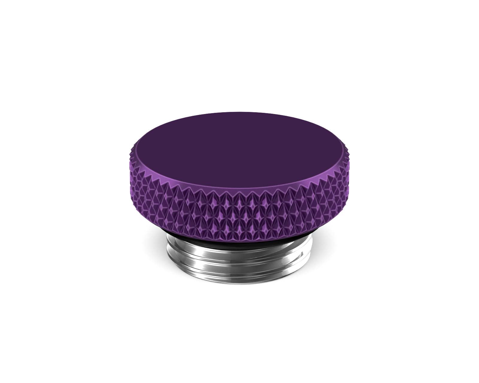 BSTOCK:PrimoChill G 1/4in. SX Knurled Nickel Stop Fitting (No slot) - Candy Purple - PrimoChill - KEEPING IT COOL