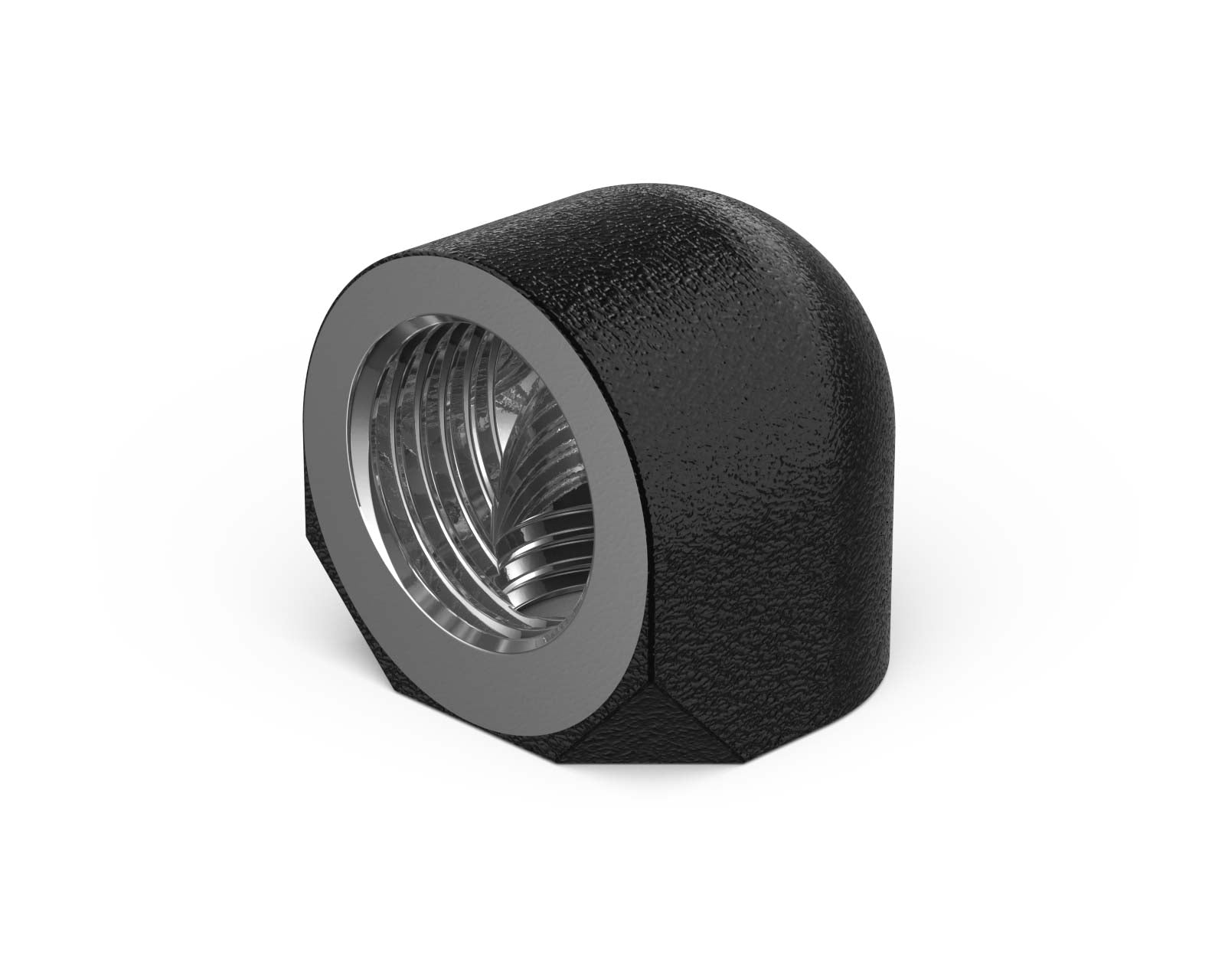 USED:PrimoChill Female to Female G 1/4in. 90 Degree SX Elbow Fitting - TX Matte Black - PrimoChill - KEEPING IT COOL