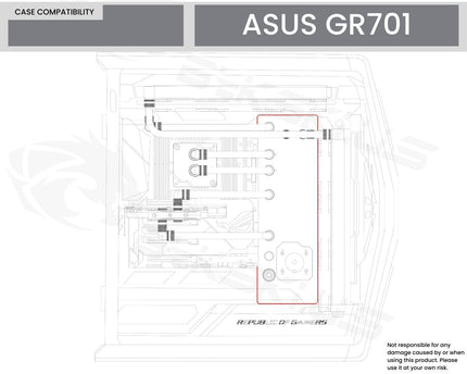 Granzon Distro Plate for ASUS ROG Hyperion GR701 PMMA w/ 5v Addressable RGB(RBW) (GC-AS-GR701)