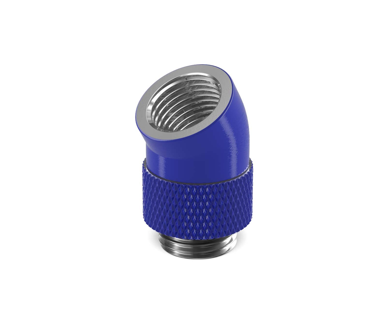 PrimoChill Male to Female G 1/4in. 30 Degree SX Rotary Elbow Fitting - PrimoChill - KEEPING IT COOL True Blue